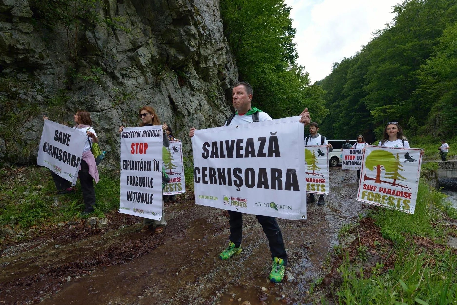 Salvează Cernișoara — protest Agent Green